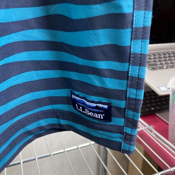 L.L. Bean Men's Blue Board Shorts‎ Size XXL Striped Bathing Suit Trunks Resort - Picture 12 of 15
